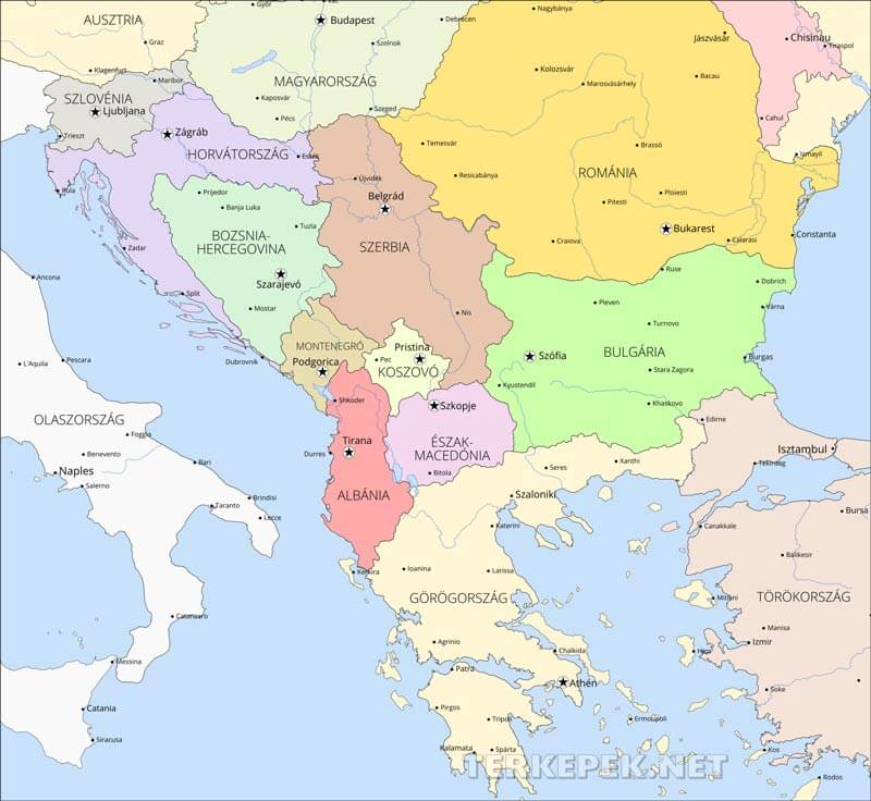 balkán térkép Balkán térképe balkán térkép